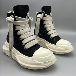 Rick Owens DRKSHDW High-Top Abstract Sneakers